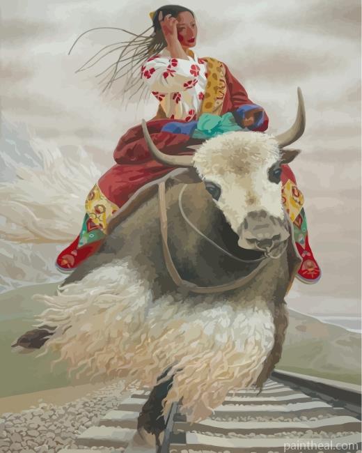 Tibetan Lady Painting By Numbers Kits