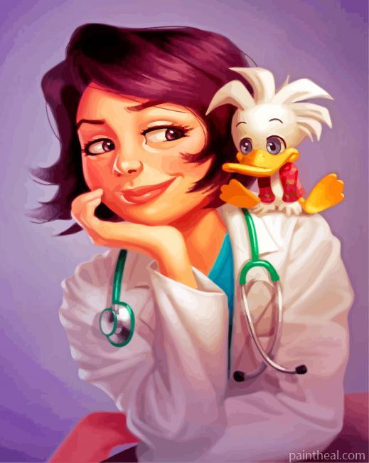 Cute Nurse Painting By Numbers Kits