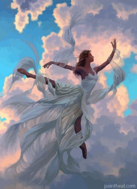 White Angel Woman Painting By Numbers Kits