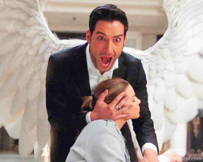 Lucifer Protecting Chloe Decker Painting By Numbers Kits