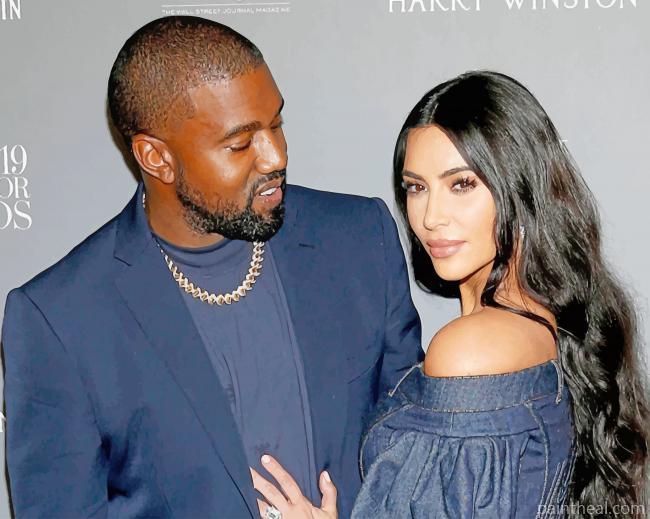 Kanye West and His Wife Painting By Numbers Kits