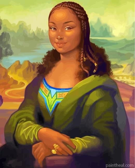 Black Gorgeous Mona Lisa Painting By Numbers Kits