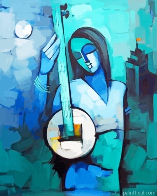 Aesthetic Indian Woman Painting By Numbers Kits