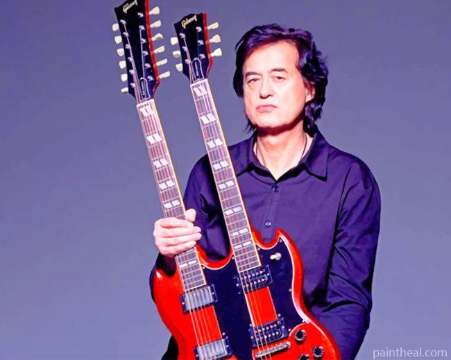 Led Zeppelin Jimmy Page Painting By Numbers Kits