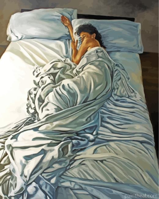 Lonely Lady In Bed Painting By Numbers Kits