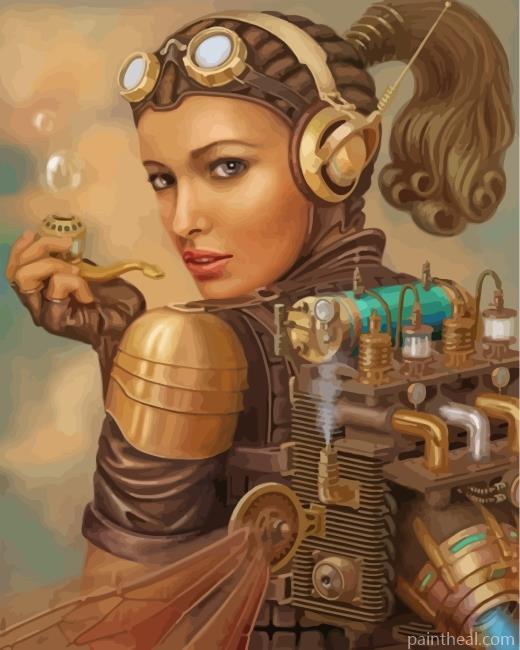 Steampunk Lady Painting By Numbers Kits