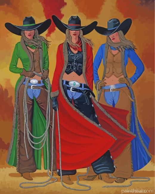 Cowgirls Painting By Numbers Kits