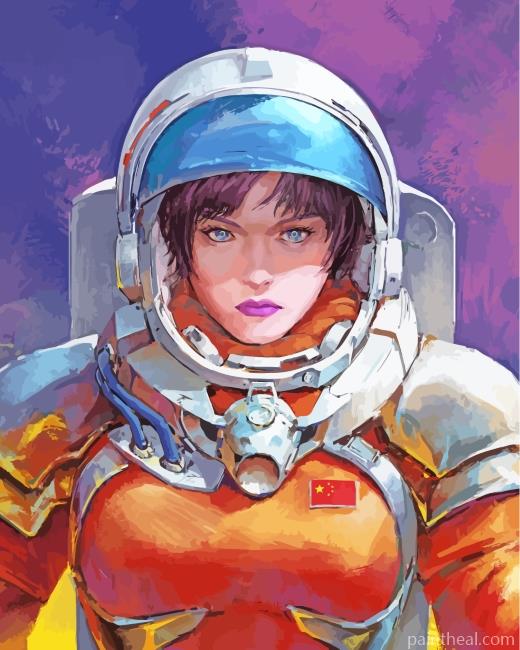 Astronaut Girl Painting By Numbers Kits