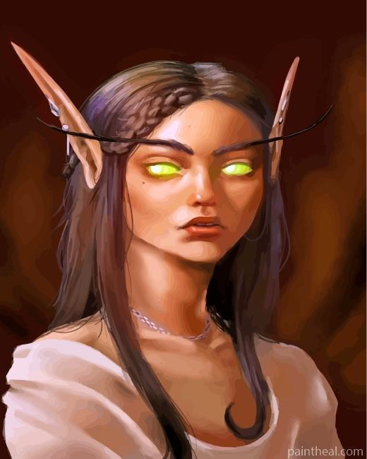 Aesthetic Elf Woman Painting By Numbers Kits