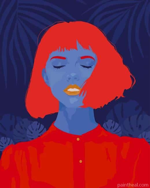 Girl With Red Hair Painting By Numbers Kits