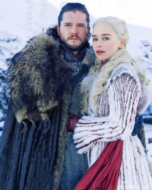 Jon Snow And Daenerys Targaryen Painting By Numbers Kits