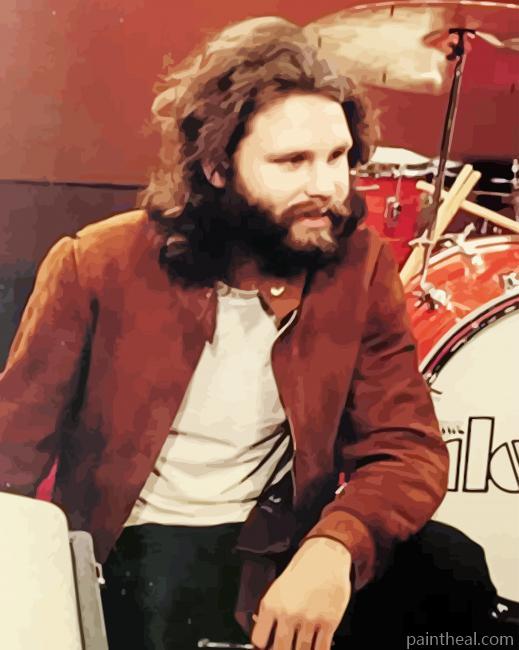 Jim Morrison Smiling Painting By Numbers Kits