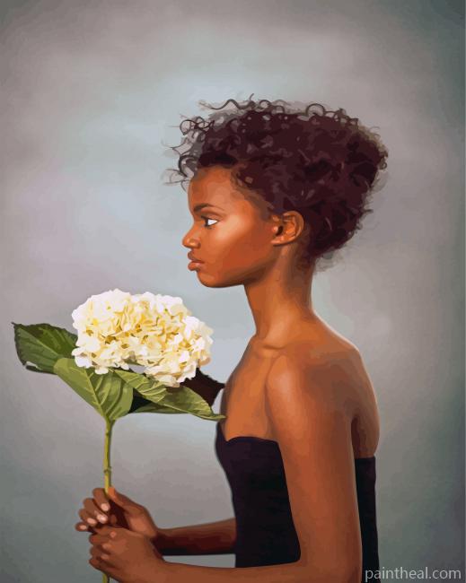 Black Lady Painting By Numbers Kits