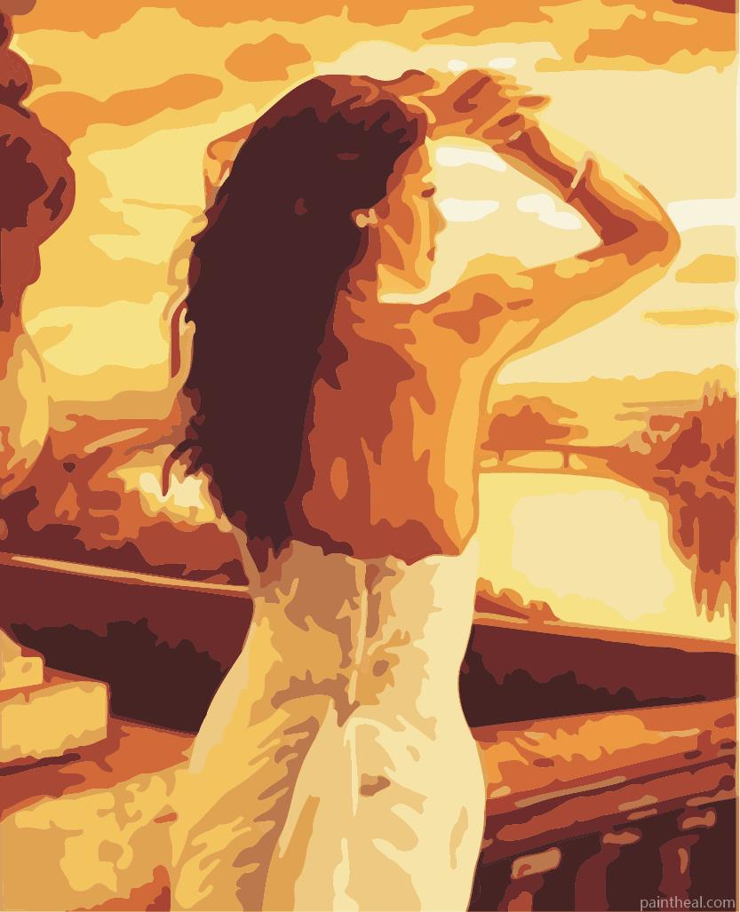 Woman On Balcony Painting By Numbers Kits