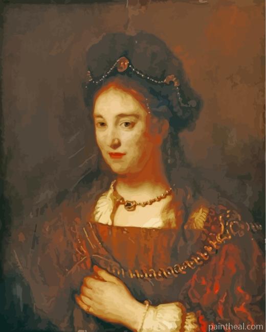 Saskia Rembrandts Gattin Painting By Numbers Kits