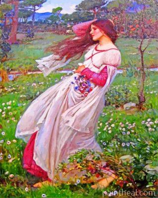 Windflowers John William Waterhouse Painting By Numbers Kits