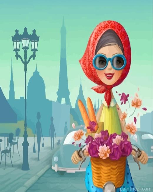 Classy French Woman Painting By Numbers Kits