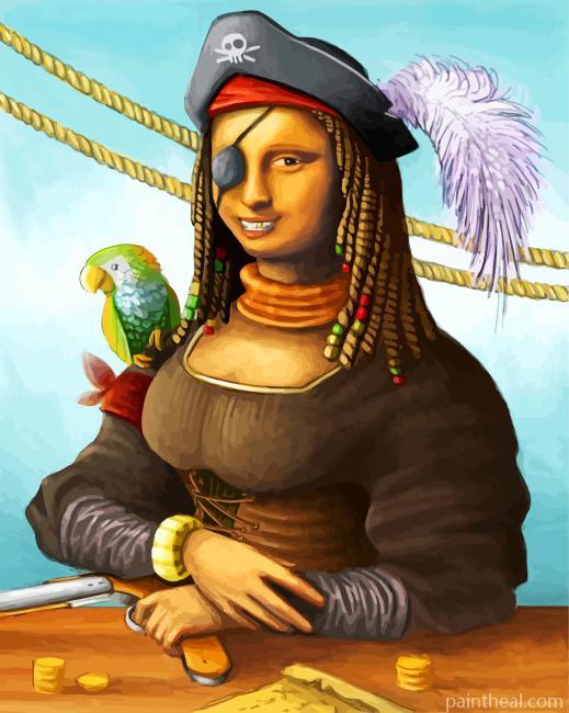Pirate Mona Lisa Painting By Numbers Kits