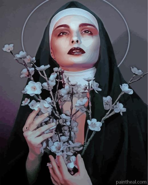 Dark Nun Beauty Painting By Numbers Kits