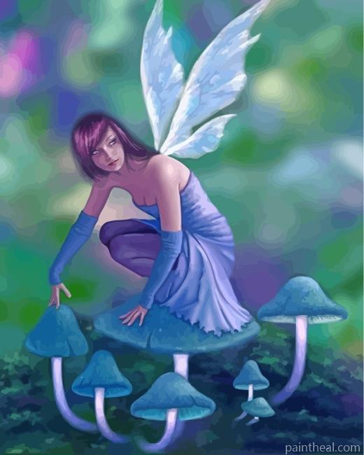 Fairy And Mushroom Painting By Numbers Kits