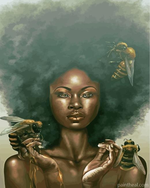 Afro Lady Painting By Numbers Kits