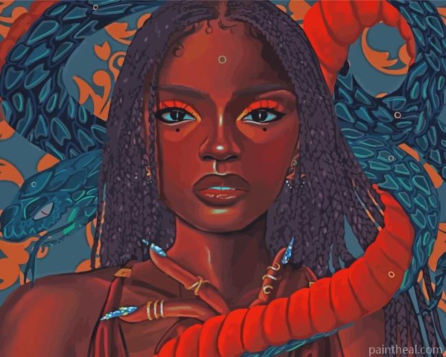 Beautiful Black Woman Painting By Numbers Kits