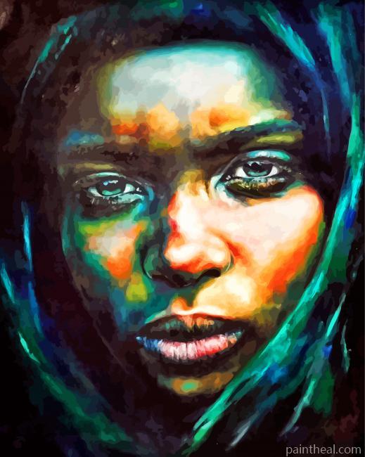 Sad Black Woman Painting By Numbers Kits