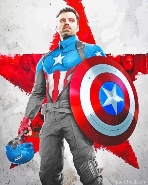 Bucky Barnes Captain America Painting By Numbers Kits
