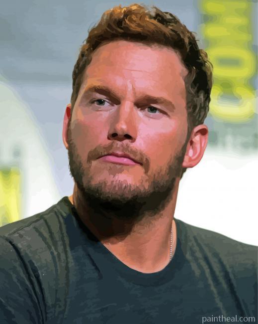 American Actor Chris Pratt Painting By Numbers Kits