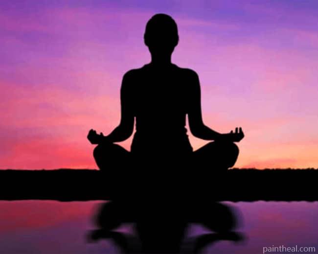 Woman Meditating Silhouette Painting By Numbers Kits