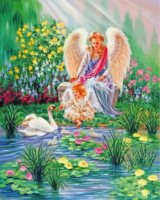 Angel Mother Painting By Numbers Kits