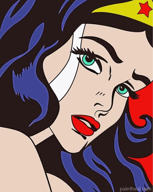 Wonder Woman Pop Art Painting By Numbers Kits
