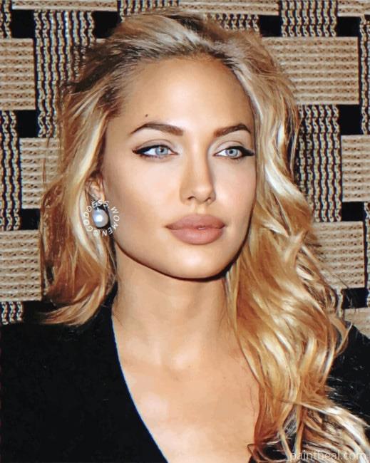 Blonde Angelina Jolie Painting By Numbers Kits