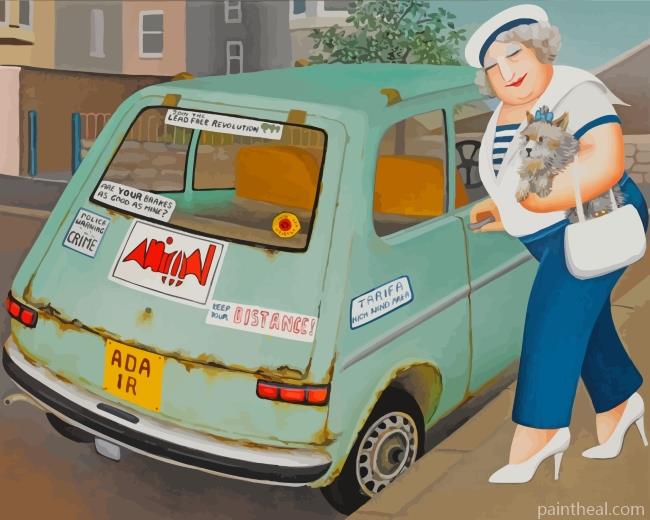 Fat Classy Woman Painting By Numbers Kits