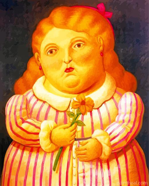 Fat Blonde Woman Painting By Numbers Kits