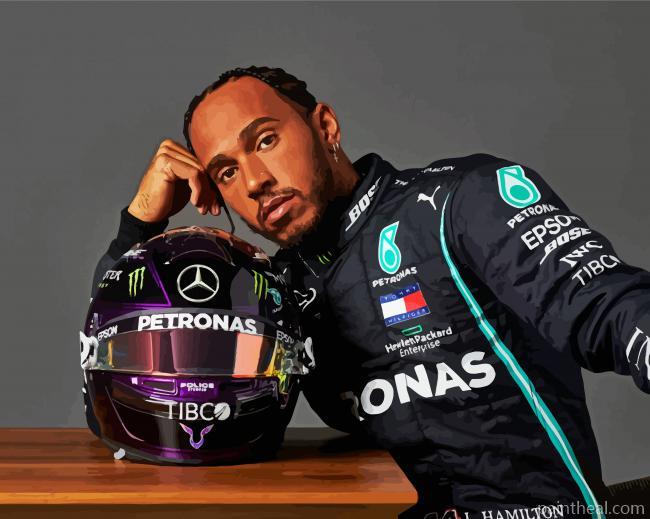 Lewis Hamilton Race Car Driver Painting By Numbers Kits