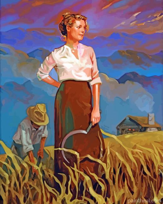 Harvest Woman Painting By Numbers Kits