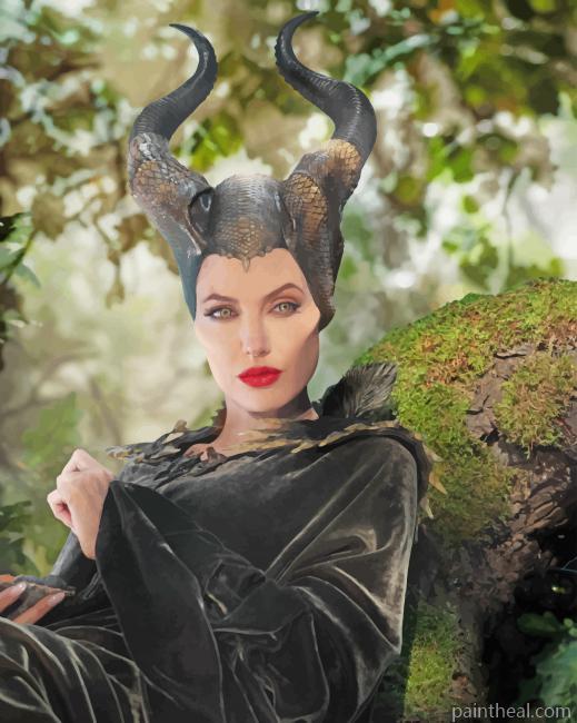 Angelina Jolie The Maleficent -Paint By Numbers Painting By Numbers Kits