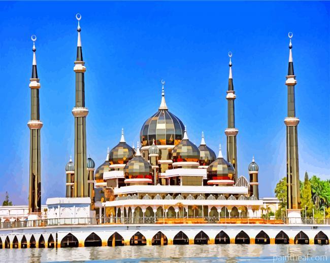 Masjid Kristal Malaysia Painting By Numbers Kits