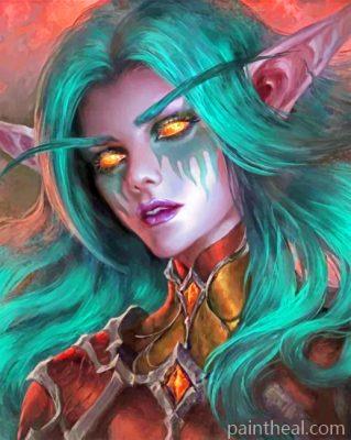 World Of Warcraft Night Elf Painting By Numbers Kits