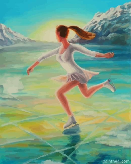 Ice Skater Woman Painting By Numbers Kits