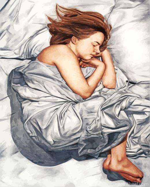 Lady Sleeping Painting By Numbers Kits