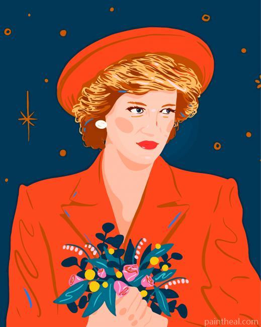 Princess Diana Illustration Painting By Numbers Kits