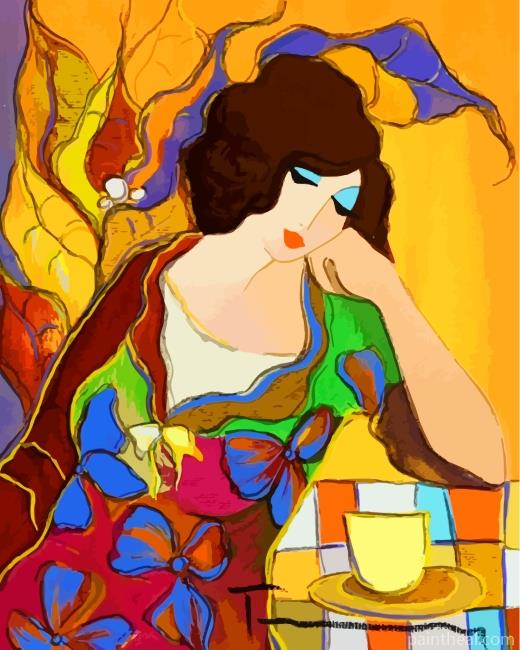 Aesthetic Lonely Woman Painting By Numbers Kits