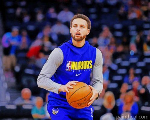 Stephen Curry Holding The Ball Painting By Numbers Kits
