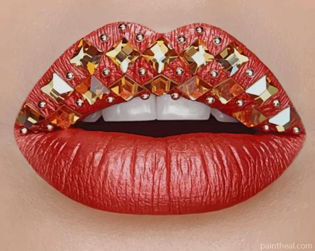 Metallic Lipstick Painting By Numbers Kits