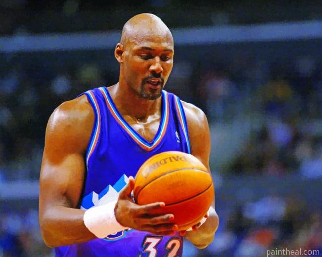 Karl Malone Player Painting By Numbers Kits