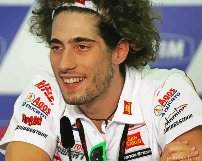 Marco Simoncelli Racer Painting By Numbers Kits