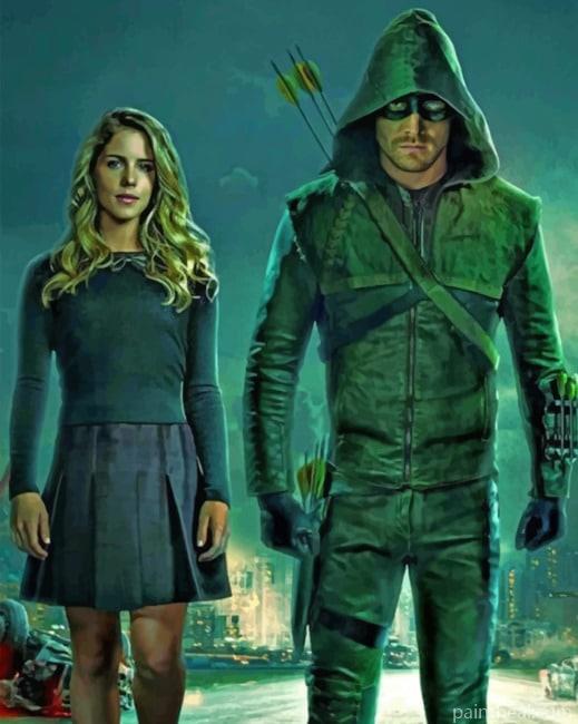 Green Arrow And Felicity Painting By Numbers Kits