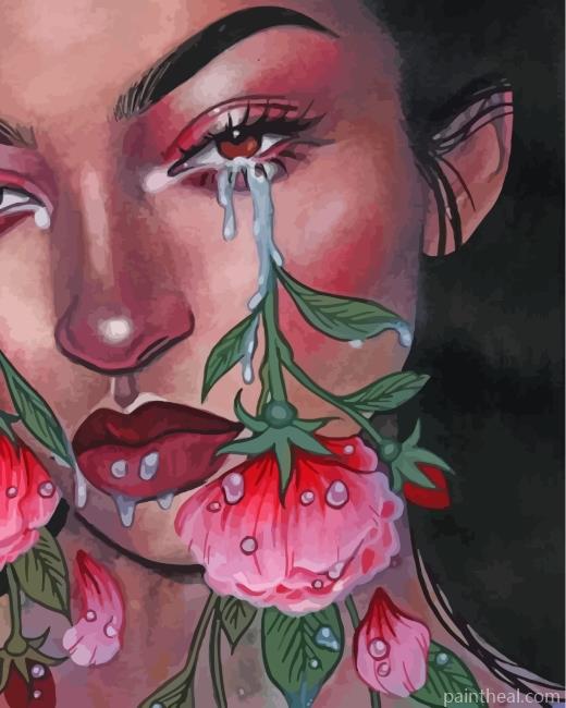 Crying Roses Painting By Numbers Kits